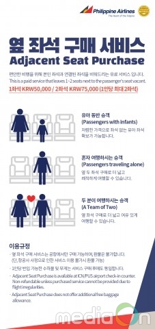 필리핀항공, 옆 좌석 구매 서비스 도입